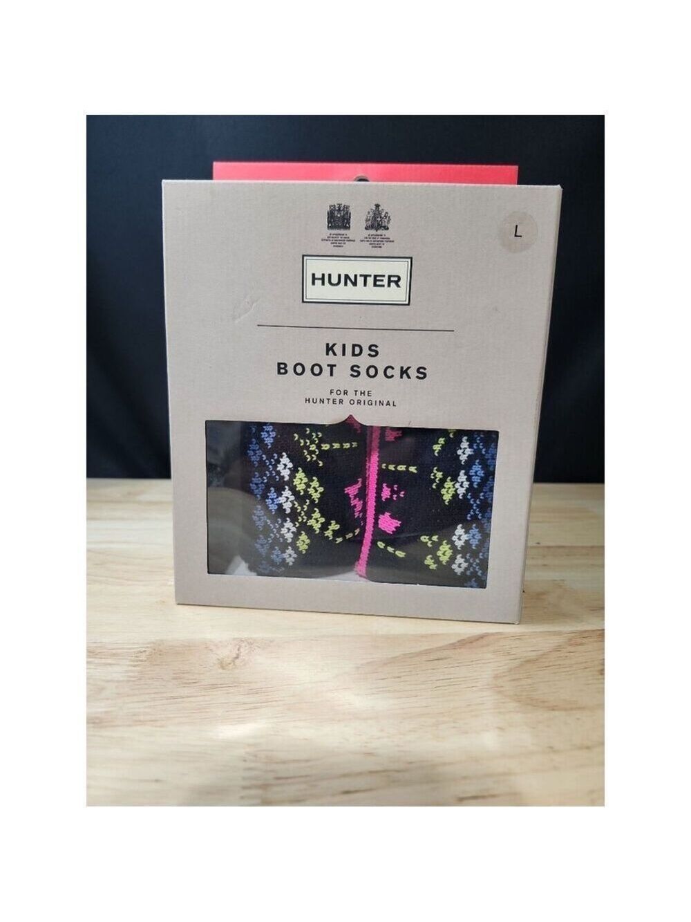 Hunter Boot Kids Socks for Original Solar flare size Large